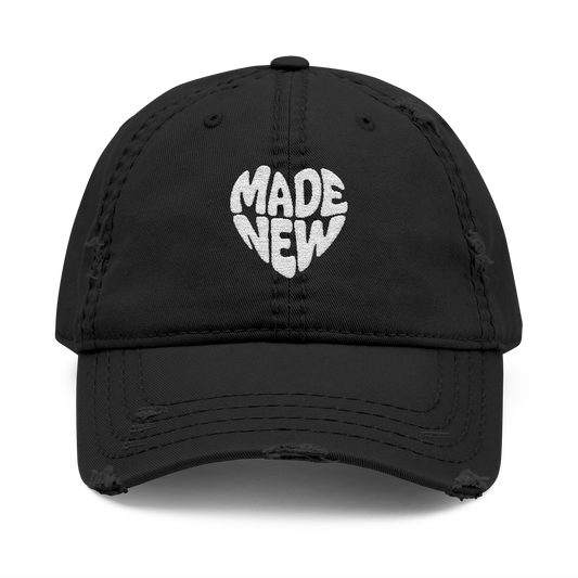 Made New Distressed Cap | Black & White